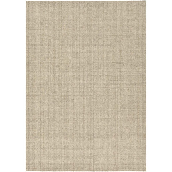 9 ft. x 12 ft. Blue and Brown Wool Plaid Hand Tufted Area Rug