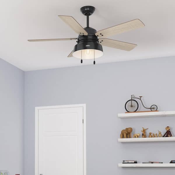 Mill Valley 52 in. LED Indoor/Outdoor Matte Black Ceiling Fan with Light