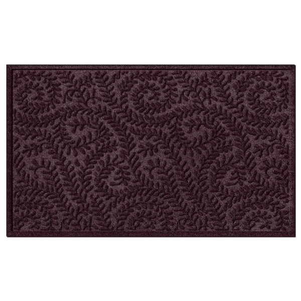 WaterHog Boxwood Bordeaux 35 in. x 59 in. PET Polyester Indoor Outdoor Doormat