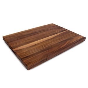 Block Wood 24 in. x 18 in. Rectangular Walnut Edge Grain Reversible Cutting Board