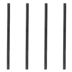 3/4 in. x 30 in. Black Industrial Steel Grey Plumbing Pipe (4-Pack)