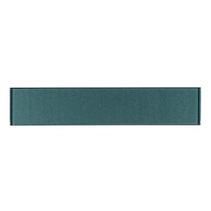 Kwiet Relaxation Green Glossy 2-7/8 in. x 14-3/8 in. Smooth Glass Subway Wall Tile (8.7 sq. ft./Case)