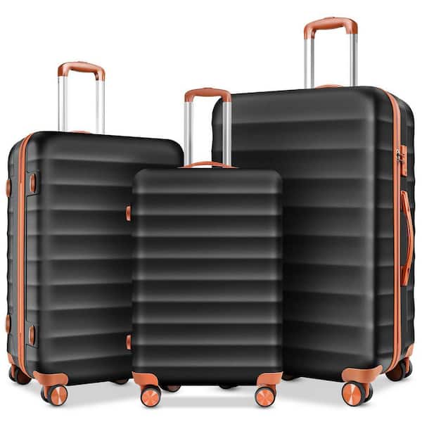 3-Piece Hardshell Luggage Set with TSA Lock, YKK Zippers, Durable PC+ABS Hard Shell and Spinner Wheels