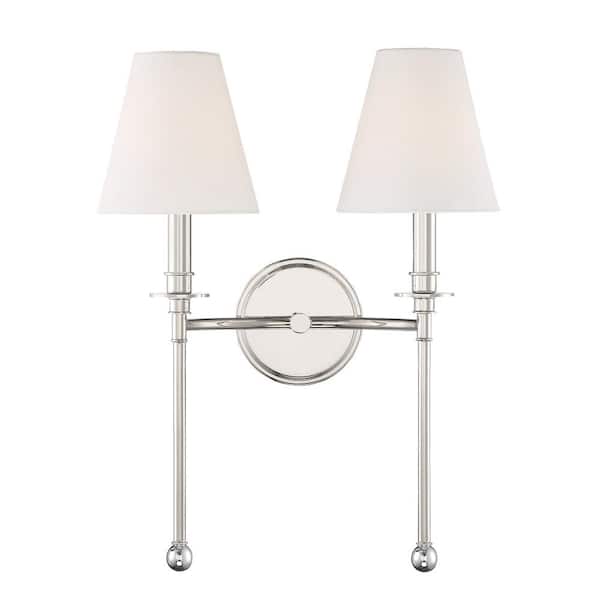 Unbranded 2-Light Nickel Wall Mount
