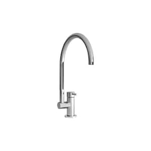 Single Handle Deck Mount Standard Kitchen Faucet in Polished Chrome