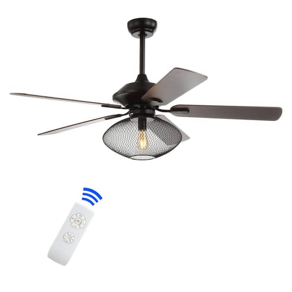 Clift 52 in. Oil Rubbed Bronze 1-Light Mid-century LED Ceiling Fan with Light and Remote