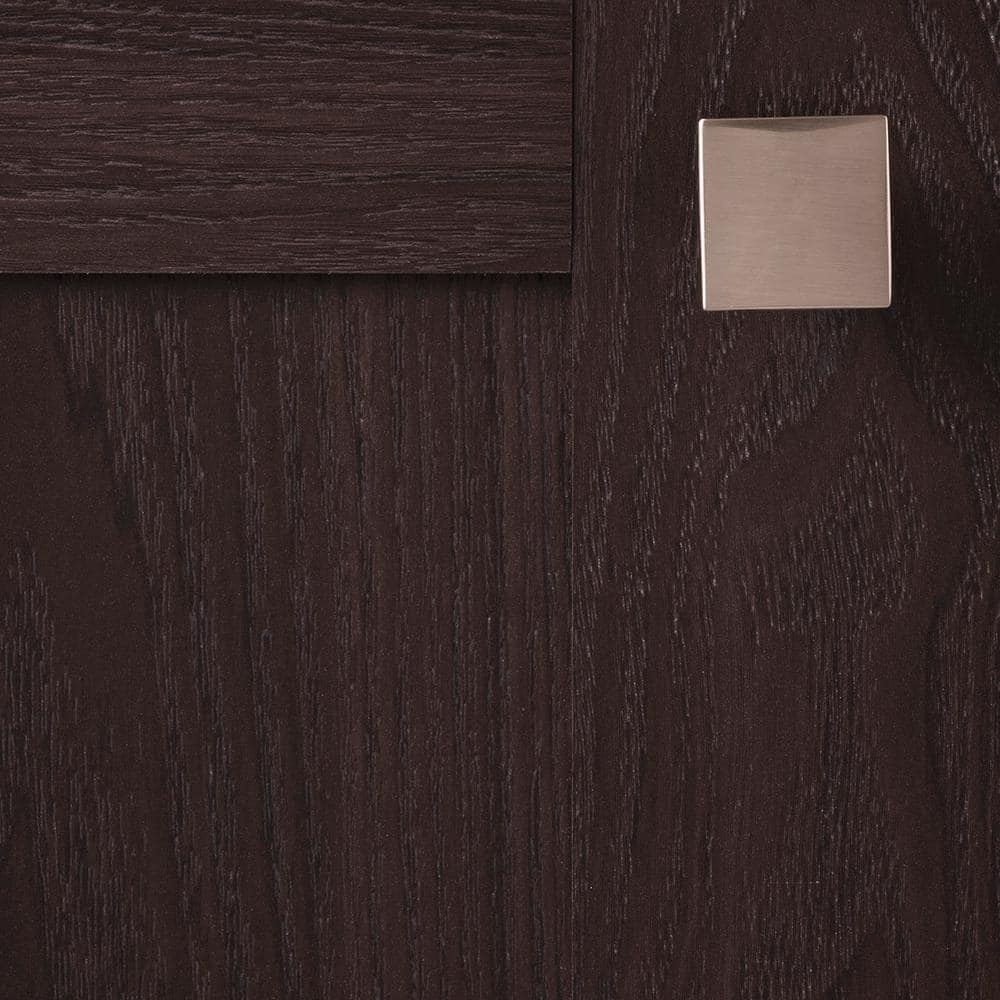 Satin Nickel Square Modern Cabinet Knob with Mounting Hardware