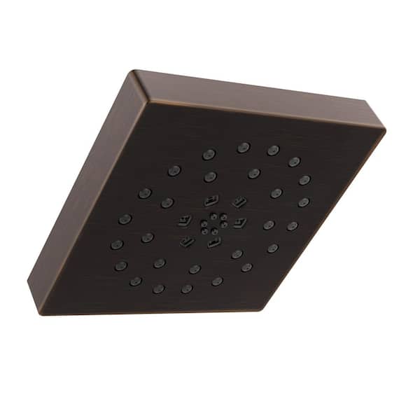 Delta 4-Spray Patterns 1.75 GPM 7.69 in. Wall Mount Fixed Shower Head with H2Okinetic in Venetian Bronze