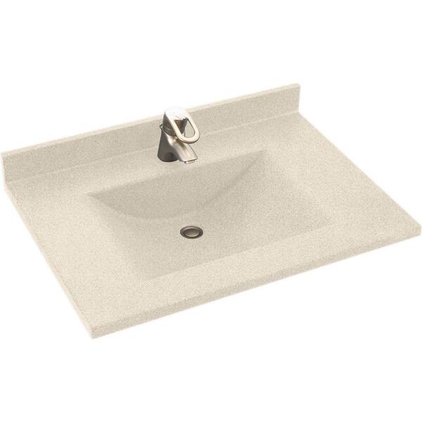 Swanstone Contour 25 in. Solid Surface Vanity Top with Basin in Almond Galaxy-DISCONTINUED