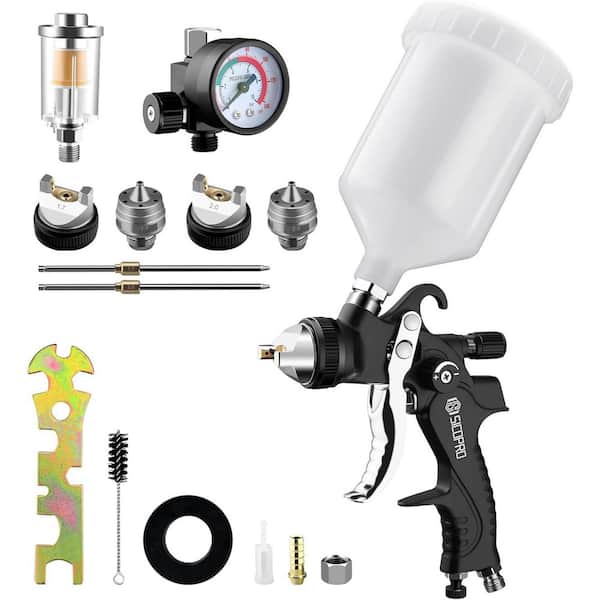 HVLP Paint Sprayer Gun, Air Paint Sprayer for House Painting, Cars, Paint Guns Automotive, 1.4/1.7/2.0mm 15 Nozzle Holes