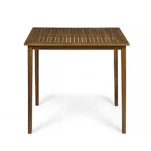 Polaris 41 in. Teak Brown Rectangle Wood Outdoor Patio Dining Table