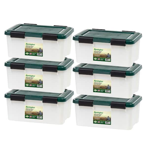 Iris 19 Quart Weathertight Storage Box 6 Pack Clear