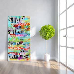 "Dream Big" Frameless Free Floating Tempered Art Glass by EAD Art Coop Wall Art