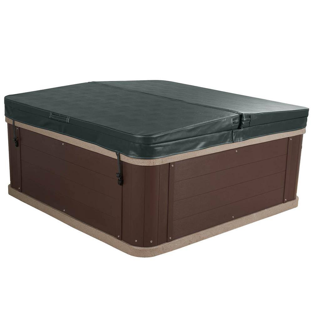 Ariana 6-Person Grey Polyethylene Square Hot Tub with Jets