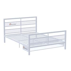 Full Size Basecamp Gaming Bed Frame with Storage, White