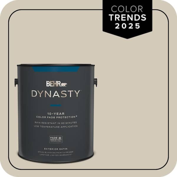 BEHR DYNASTY 1 gal. Designer Collection #DC-010 Even Better Beige Satin Enamel Exterior Stain-Blocking Paint & Primer