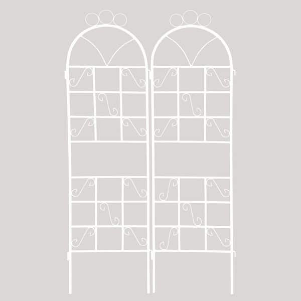 BOPOREA MEGO LLC 2-Piece Elegant Metal Garden Trellises - Rustproof Support for Climbing Plants