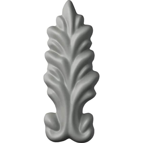 Ekena Millwork 5/8 in. x 1-1/8 in. x 2-3/4 in. Polyurethane Helene Leaf Drop Onlay