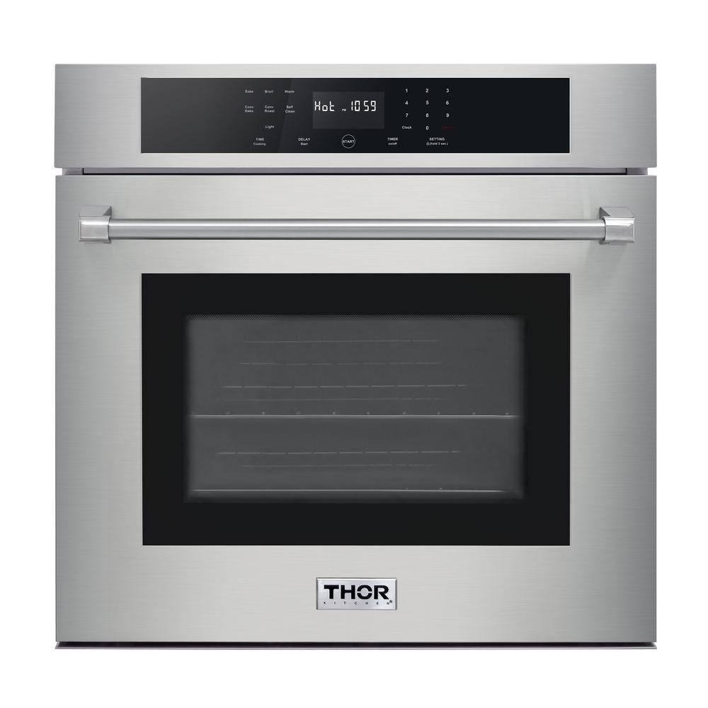 Thor Kitchen 30 in. Single Electric Wall Oven with Convection and Self-Cleaning in Stainless Steel, Silver