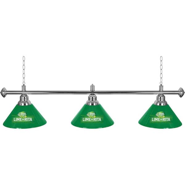 Trademark Global Bud Light Lime-A-Rita 3-Light Green Billiard Lamp