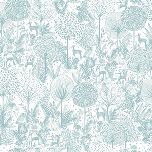28.29 sq. ft. Green Forest Friends Peel and Stick Wallpaper