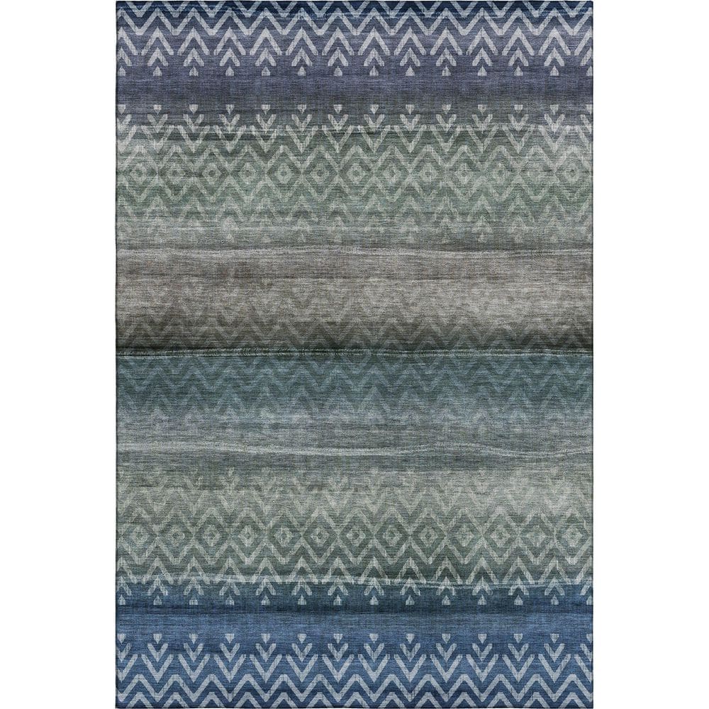 Mayfield Premium Machine Washable Abstract AMF2042 Blue 8 ft. x 10 ft. Area Rug price history on PriceWatchPro