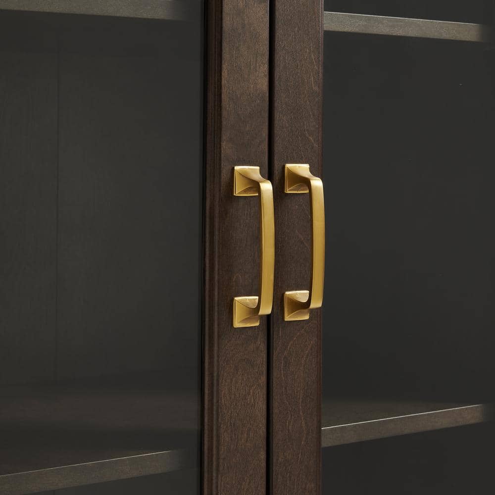 Stanton Coffee Brown Glass Door Kitchen Storage Pantry