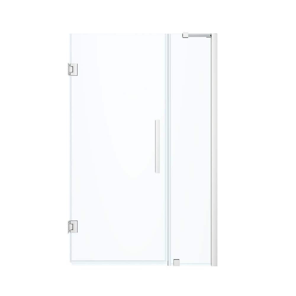 Tampa-Pro 43'' W 72'' H Frameless Chrome Shower Kit