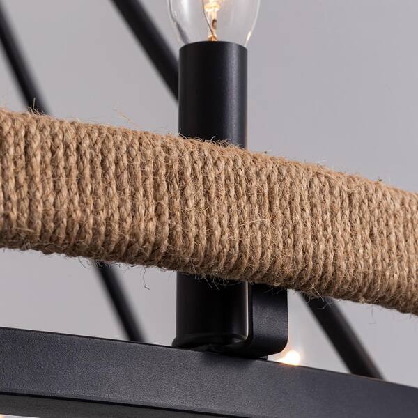 SILJOY 40 in. Farmhouse Black 12-Light Candlestick Vintage