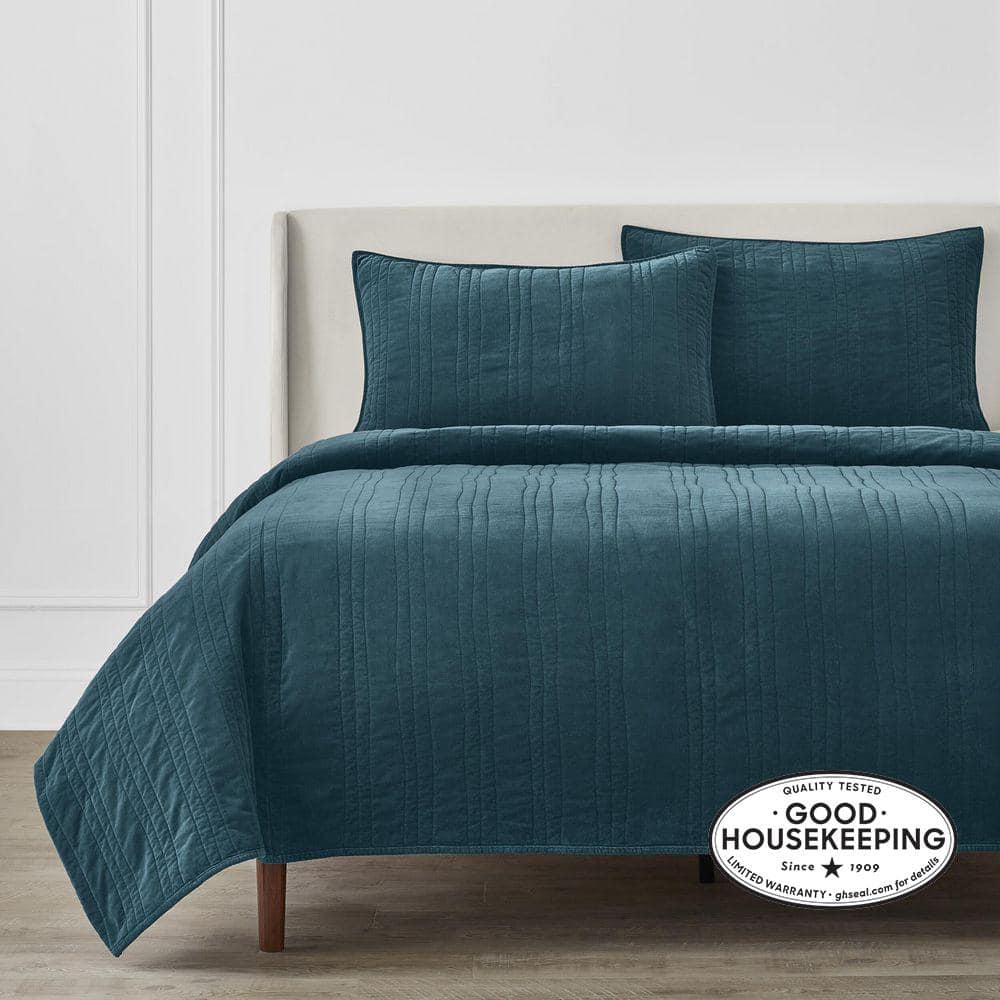 Home Decorators Collection 3-Piece Charleston Teal Lush Velvet