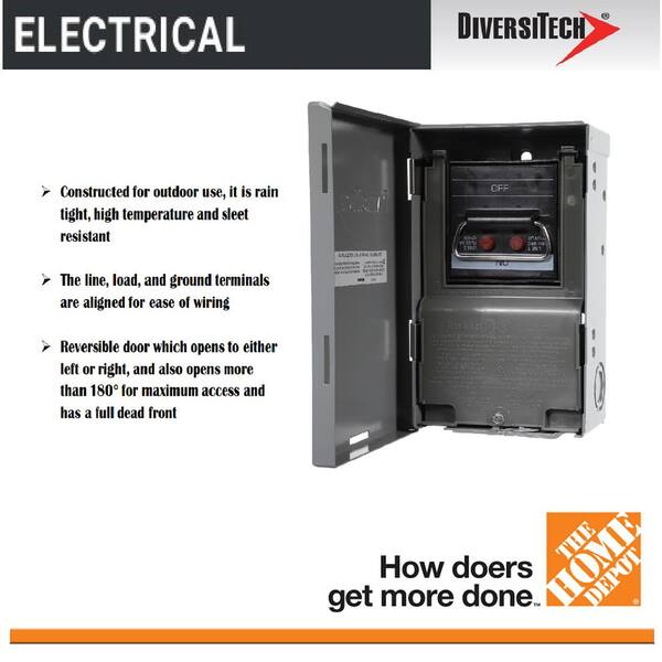 Diversitech Universal 60 Amp Fusible Indoor/Outdoor