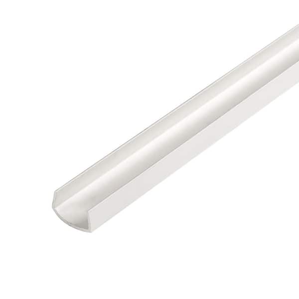 Outwater 1/4 in. D x 1/2 in. W x 36 in. L White UV Stabilized Rigid PVC Plastic U-Channel Moulding Fits 1/2 in. Board (4-Pack)