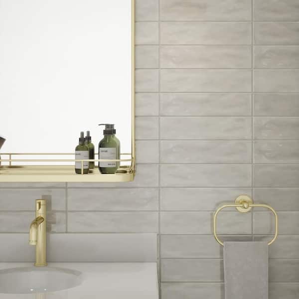 Rustico Blanco 3 in. x 12 in. Glossy Rectangle Ceramic Wall Tile (10.76 sq. ft./Case)