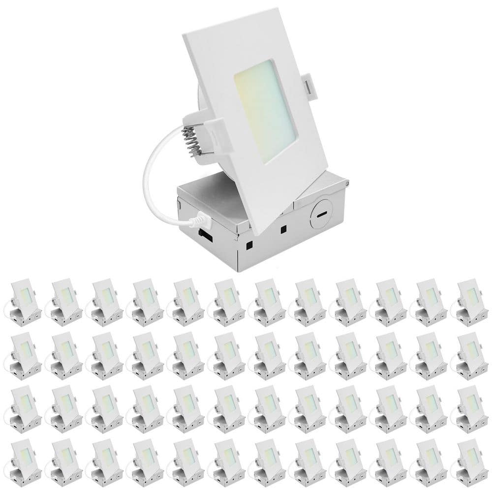 4 In. Integrated LED Square Recessed Light, Mini Panel Light, 5CCT, 1000LM, 11W, 100°, Dimmable, ETL Listed 48 Pack price history on PriceWatchPro