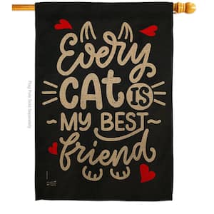 28 in. x 40 in. Every Cat House Flag Double-Sided Readable Both Sides Animals Decorative