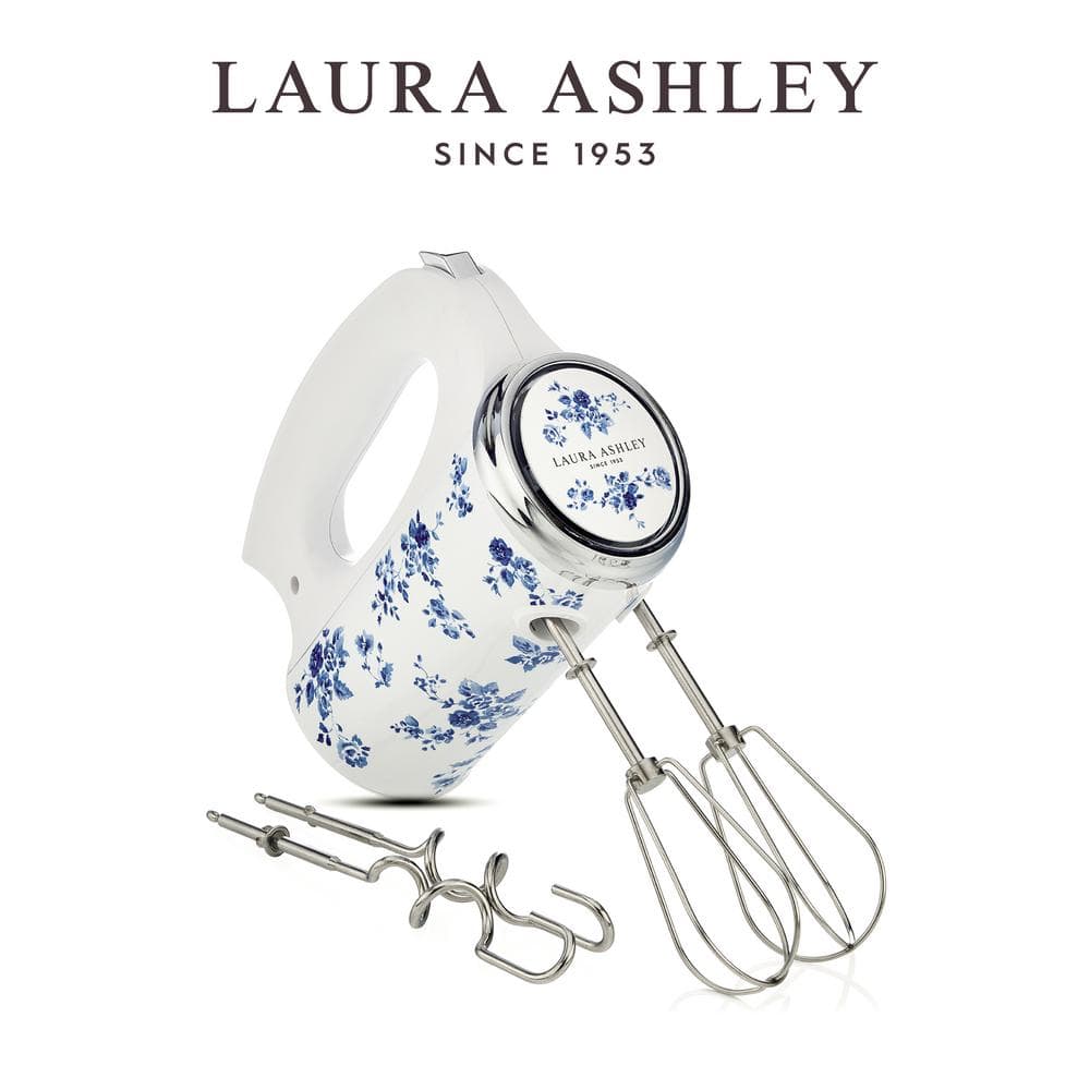 Laura Ashley 5 Speed China Rose Hand Mixer with Hook Attachments ...