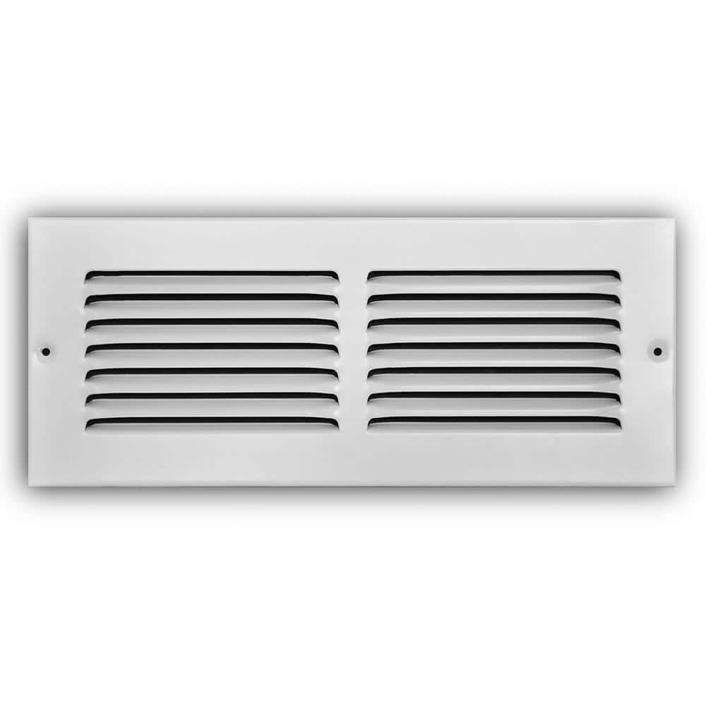 Everbilt 12 In X 4 In Steel Return Air Grille In White E17012x04 The Home Depot