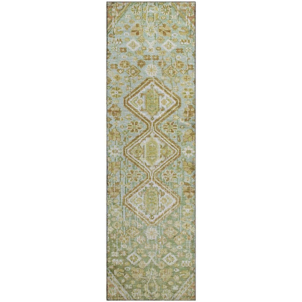 Mayfield Premium Machine Washable Abstract AMF1834 Sage 2 ft. 3 in. x 7 ft. 6 in. Runner Rug price history on PriceWatchPro