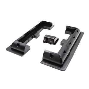 7-Pieces Black Solar Panel Mounting Bracket, ABS Corner Bracket Kit Drill-Free Used on Roof of RV Caravan Camper Van