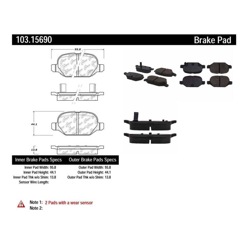 Disc Brake Pad Set 2013-2016 Fiat 500 - -L ELECTRIC price history on PriceWatchPro
