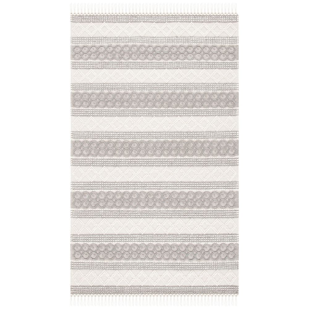 Natura 5 ft. x 8 ft. Ivory/Gray Chevron Striped Area Rug price history on PriceWatchPro