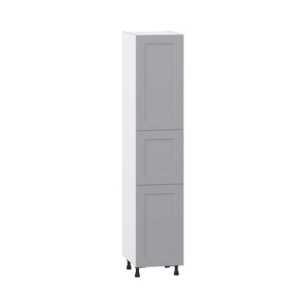 Roseland 18 in. W x 24 in. D x 89.5 in. H Assembled Shaker Pantry Kitchen Cabinet in Slate Gray