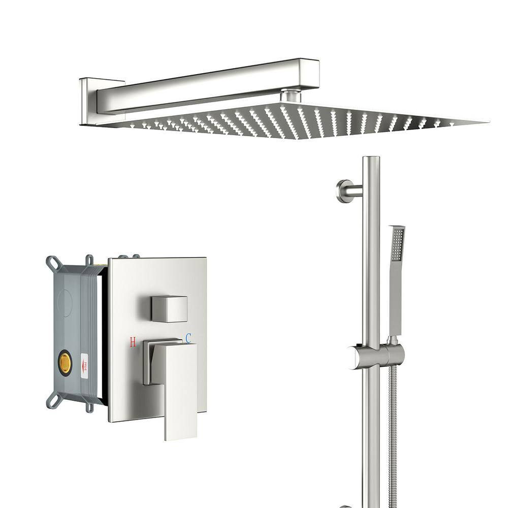 Single Handle 1-Spray 10in. Shower Faucet 1.8 GPM with Pressure Balance and