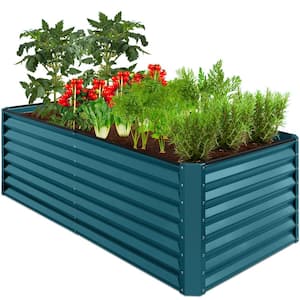 6 ft. x 3 ft. x 2 ft. Peacock Blue Outdoor Steel Raised Garden Bed Planter Box for Vegetables, Flowers, Herbs