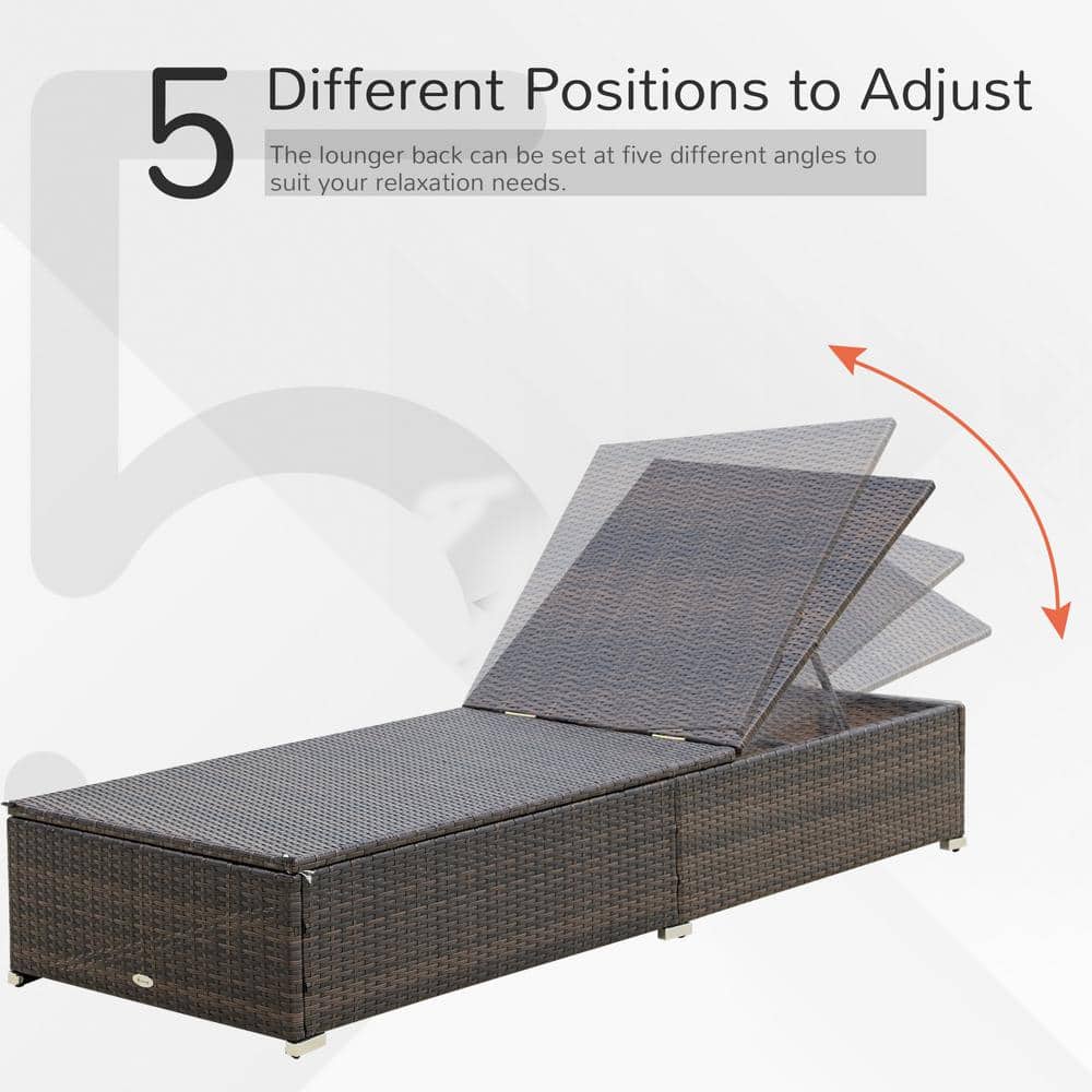 Beige Cushioned PE Rattan Wicker Outdoor Chaise Lounge Set with Table