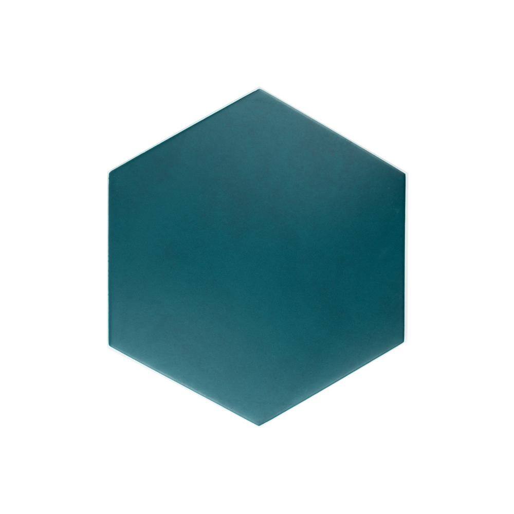 Blue Matte 9x10 Hexagon Porcelain Tile