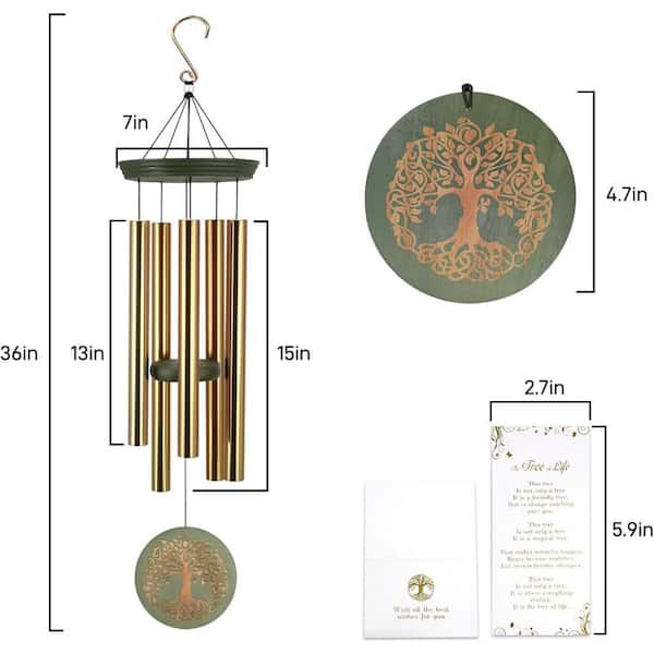 Misopily Wind Chimes Outdoor Deep Tone, Large Memorial Wind Misopily Wind Chimes Outdoor Deep Tone, Large Memorial Wind