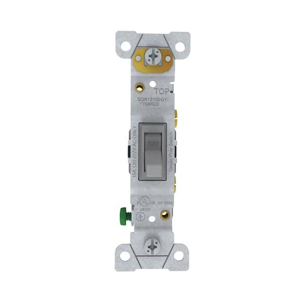 15 Amp Single-Pole Light Switch Residential Gray
