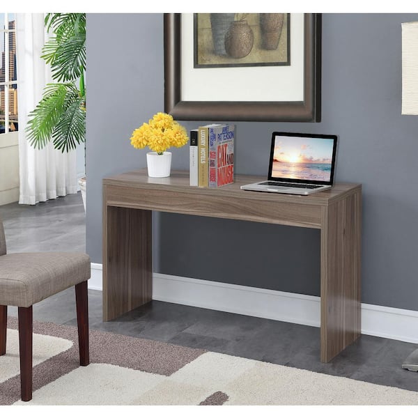 Cappuccino Rectangle Console Table, Contemporary Sofa Table With Stools