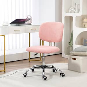 Foam Ergonomic Armless Chair in Pink